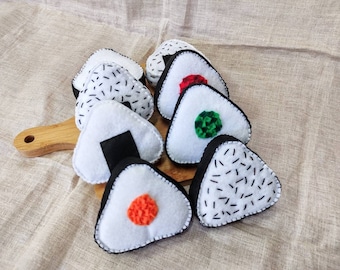 Felt Onigiri Japanese Rice Ball Pretend Play Kitchen Made to Order