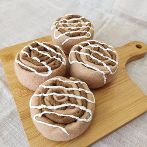 Felt Cinnamon Roll Pastry Pretend Play Kitchen Play Food