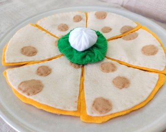 Felt Quesadilla Fabric Play Pretend Play Kitchen Set