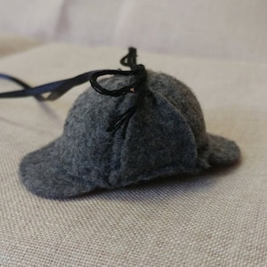 Sherlock Holmes Deerstalker Felt Ornament Custom Colors Hat Cute Quirky