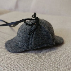 Sherlock Holmes Deerstalker Felt Ornament Custom Colors Hat Cute Quirky