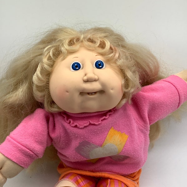 Cabbage patch doll with cornsilk hair etsy