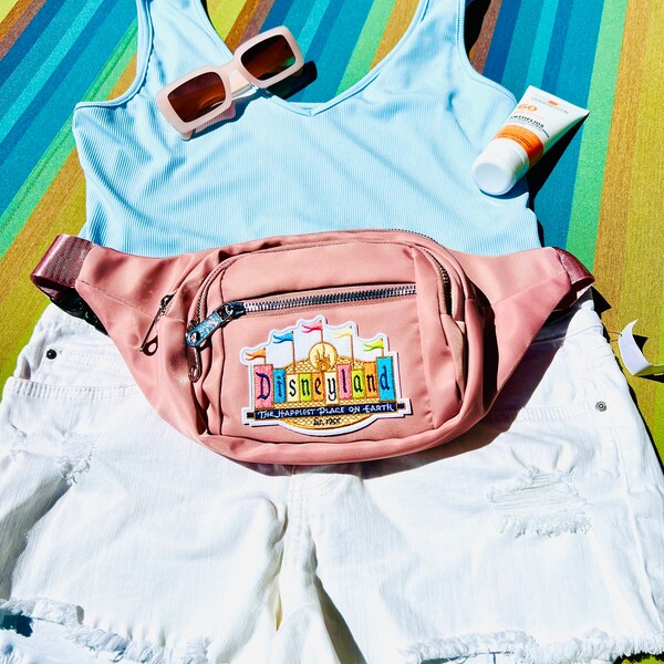 Pink Nylon Marquee Fanny Pack