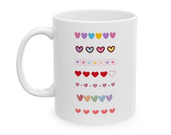 Valentine Hearts Ceramic Mug (11oz)
