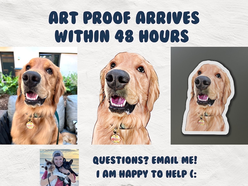 Custom Pet Magnet - Custom Pet Illustration, Pet Portrait, Pet Sketch, Dog Magnet, Cat Magnet, Custom Fridge Magnet, Custom Car Magnet image 9