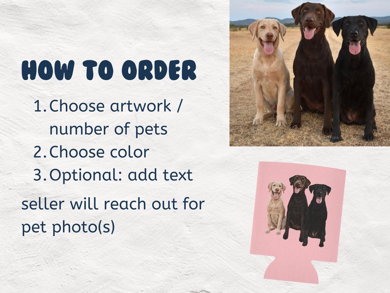 Custom Pet Can Cooler Custom Pet Portrait, Pet Illustration, Dog Can Cooler, Cat Can Cooler, Can Coolie, Can Holder, Custom Pet Drawing image 3