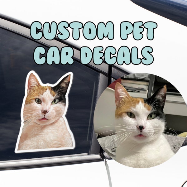 Dog and Cat Car Decal Custom Etsy