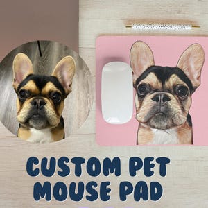 Custom Pet Mouse Pad - Dog Cat Bunny Horse Illustration, Gaming Mouse Pad, Personalized Pet Gift, Office Decor, Computer Mouse Pad, Colorful