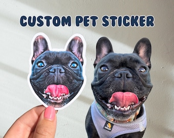 Custom Pet Sticker - Custom Pet Illustration, Pet Portrait, Pet Sketch, Dog Sticker, Cat Sticker, Pet Memorial Gift, Water Bottle Sticker