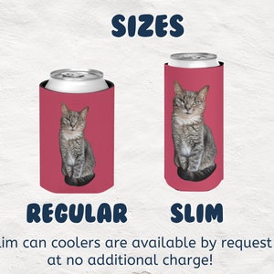Custom Pet Can Cooler Custom Pet Portrait, Pet Illustration, Dog Can Cooler, Cat Can Cooler, Can Coolie, Can Holder, Custom Pet Drawing zdjęcie 6