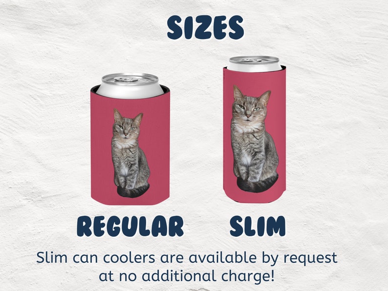 Custom Pet Can Cooler Custom Pet Portrait, Pet Illustration, Dog Can Cooler, Cat Can Cooler, Can Coolie, Can Holder, Custom Pet Drawing zdjęcie 6