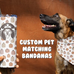 Pet Bandana - Cream Harvest Pet Bandana, Dog Fall Bandana, Dog Pumpkin Bandana, Fall Pet Accessory