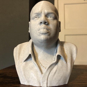 Notorious BIG 3D Marble PLA Bust