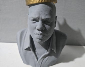 Notorious BIG With Golden Crown 3D Bust