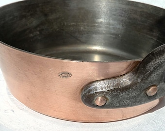 Vintage French Copper Saute, Windsor Pan, Dehillerin, Tin Lined, 11.2inch, 9.9lbs