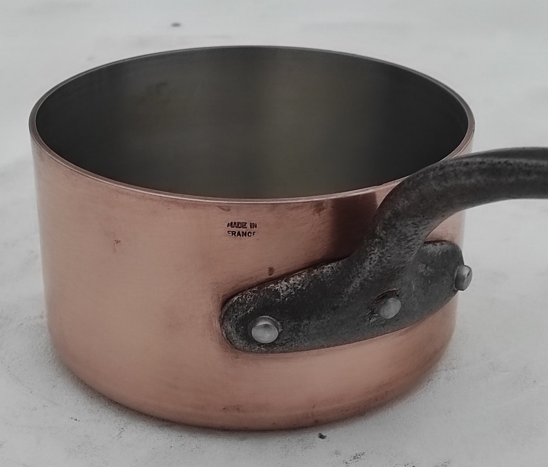 Vintage French Copper Saucepan Pan Made in France Thick Etsy