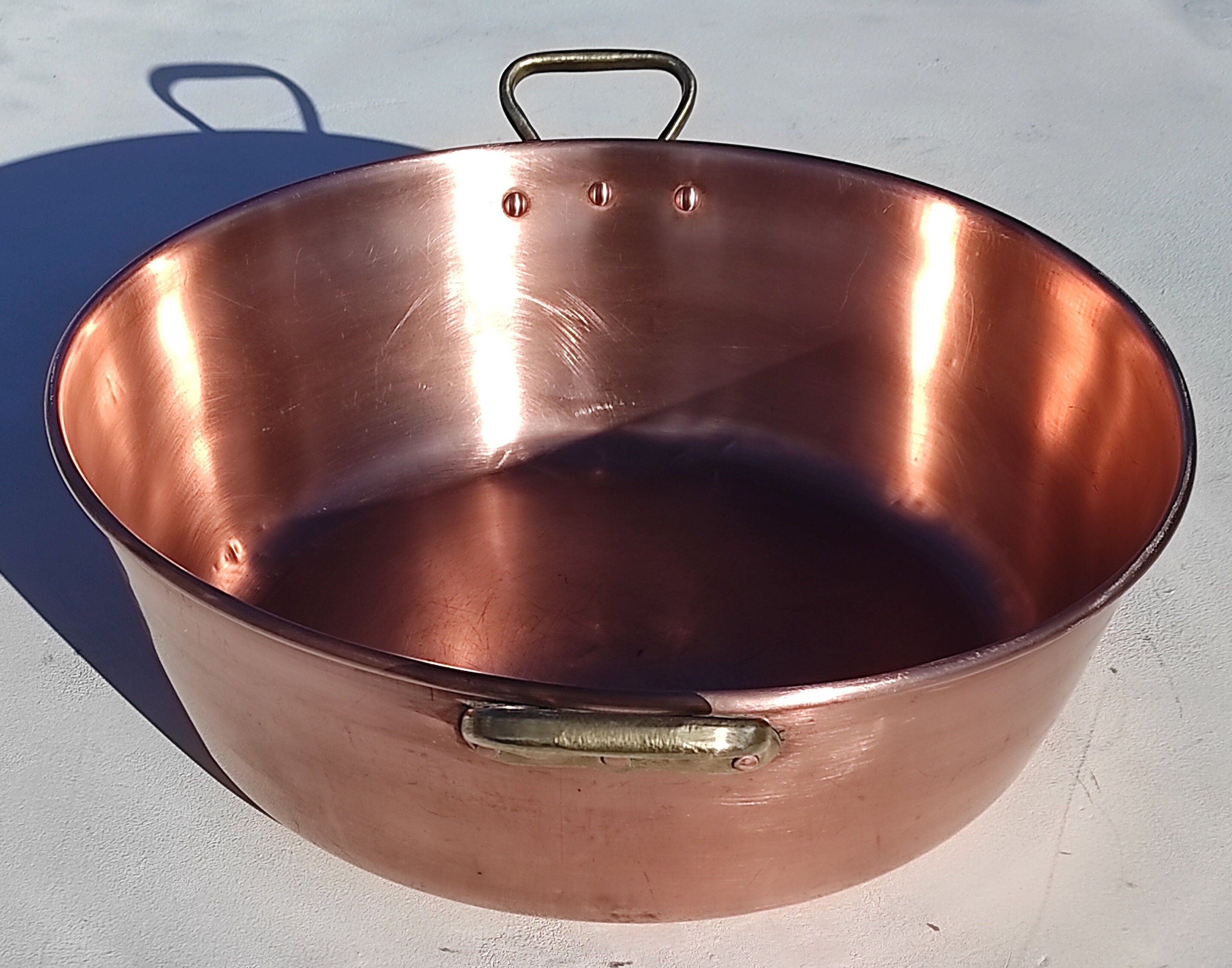 Antique Large French Hammered Copper 13.75 Stew Rondeau Pot NO LID -  Waterfront Online