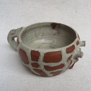 Unique Sculptural Giraffe Animal Studio Pottery Funk Art Folk Art Mug / Contemporary Ceramics