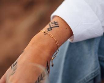 Gold Link Chain Bracelet - minimal bracelet, minimalist jewelry, bracelet for women