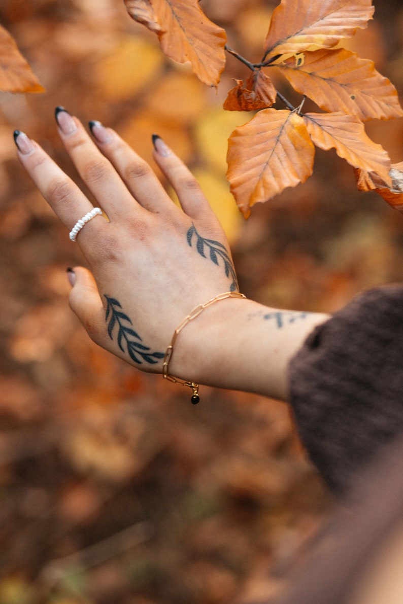 Gold Link Chain Bracelet minimal bracelet, minimalist jewelry, bracelet for women image 3