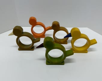 Servilleteros de baquelita con forma de pájaro de los años 20/30 (5 surtidos)
