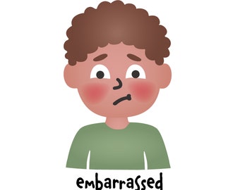 Embarrassed Big Feelings Collection printable wall art (digital download)