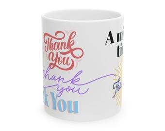 Grateful Mug - Perfect Gift for Friends, Thank You Gift, Home Office Coffee Cup, Motivational Mug, Appreciation