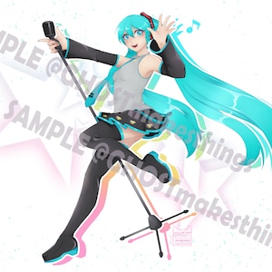 Hatsune Miku print | two sizes | holo