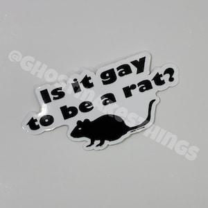 Est-ce gai d'être un rat ? autocollant (lire la clause de non-responsabilité avant d'acheter)