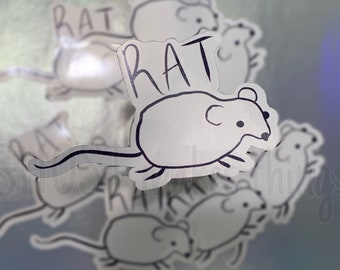 Rat Waterproof Vinyl Sticker: Laptop, Notebook Decal