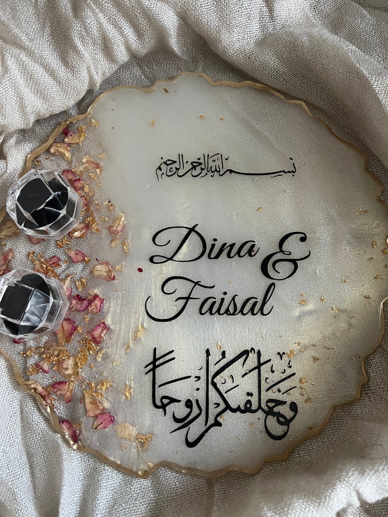 Nikkah Ring Plateresin Ring Plate Round Custom Resin Ring Etsy
