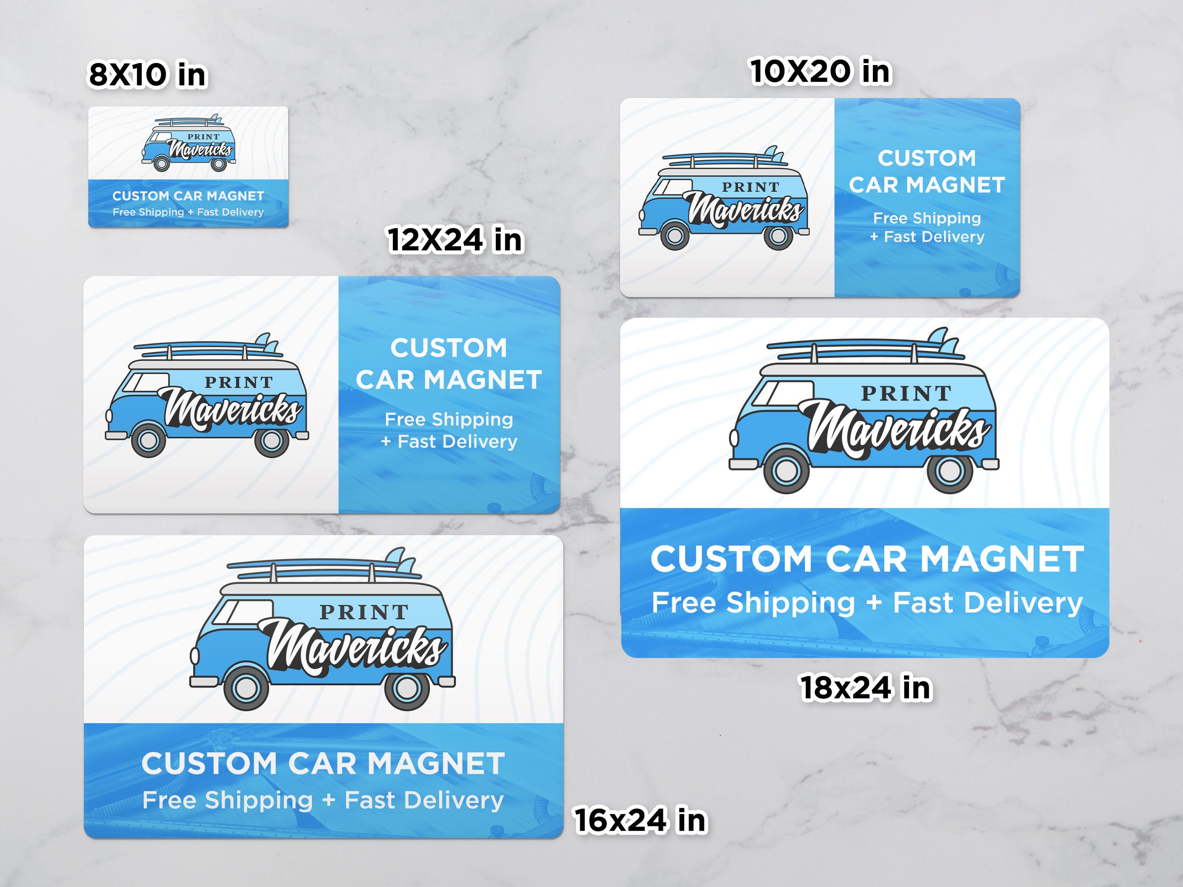Car Custom Decals set of 2 in Full Color Business Etsy