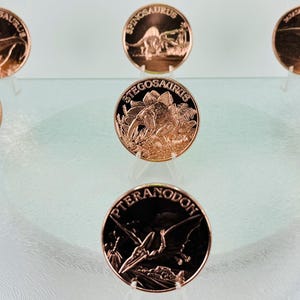 Copper Art Coins * Dinosaur Collector Set * Fine .999 Bullion Coins * Minted in the USA * Individual Coin or Complete Nine-Piece Set