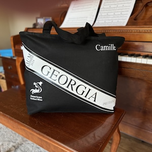 Custom Pageant Sash Replica Tote Bag, Pageant Bag, Pageant Tote Bag, Pageant Gift, Titleholder Tote Bag