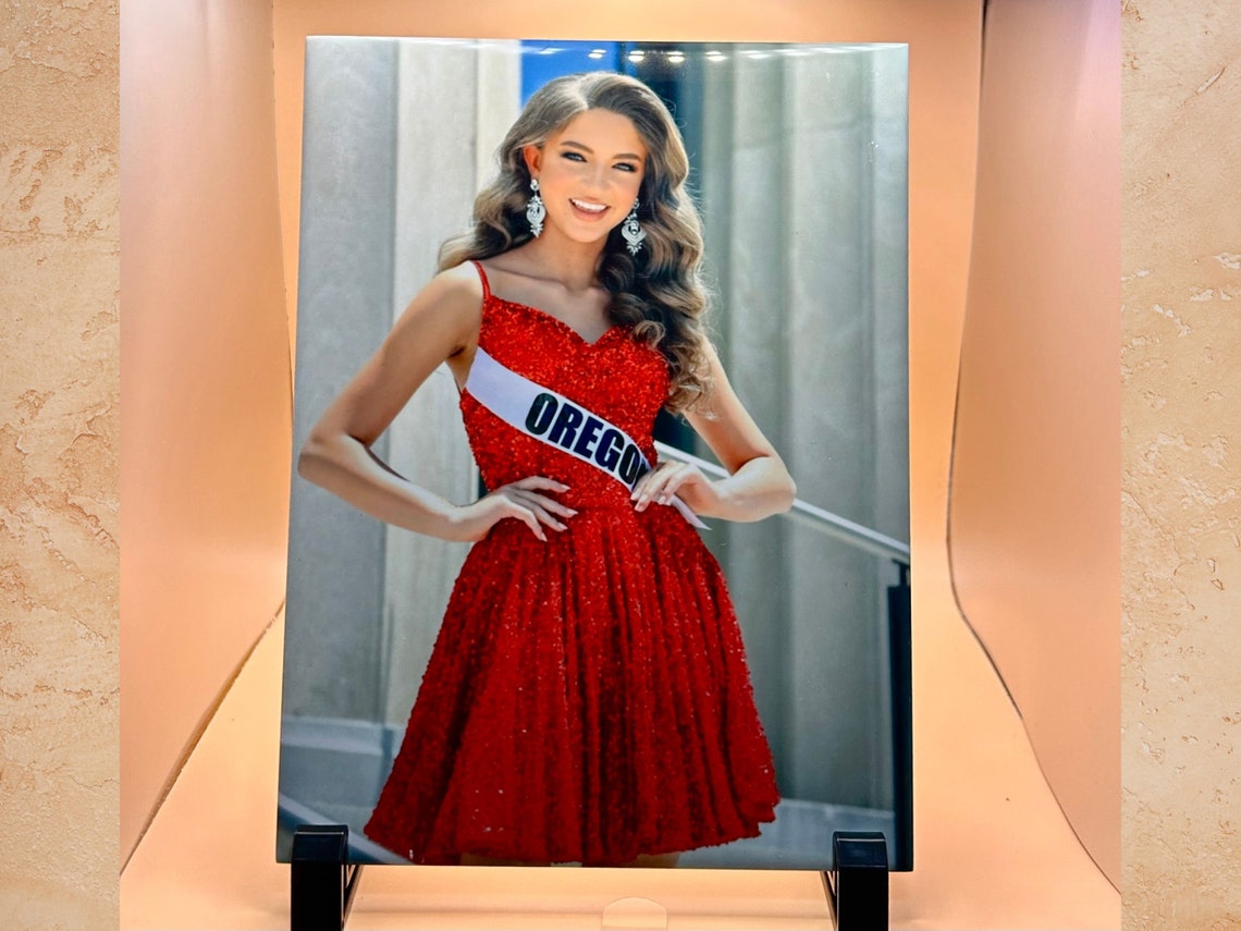 Photo Tile, 5x7 Photo, Pageant Photo, Pageant Gift, Christmas Gift ...