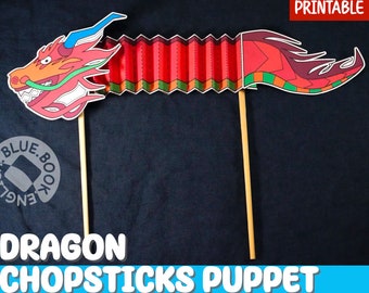 Dragon Puppet Craft | Chinese New Year Activity (PDF Pattern)