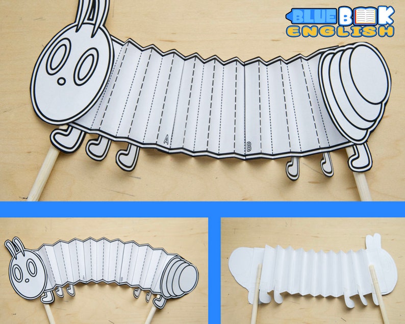 NEW! Cute Hungry Caterpillar Chopstick Puppet Craft, Book Week / Month ...