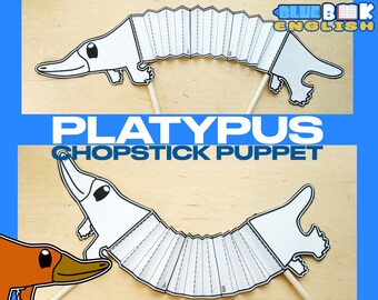 Platypus Chopstick Puppet Craft (4 pages)