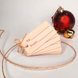 Étiquettes-cadeaux en bois | Étiquettes-cadeaux des Fêtes | Étiquettes de Noël