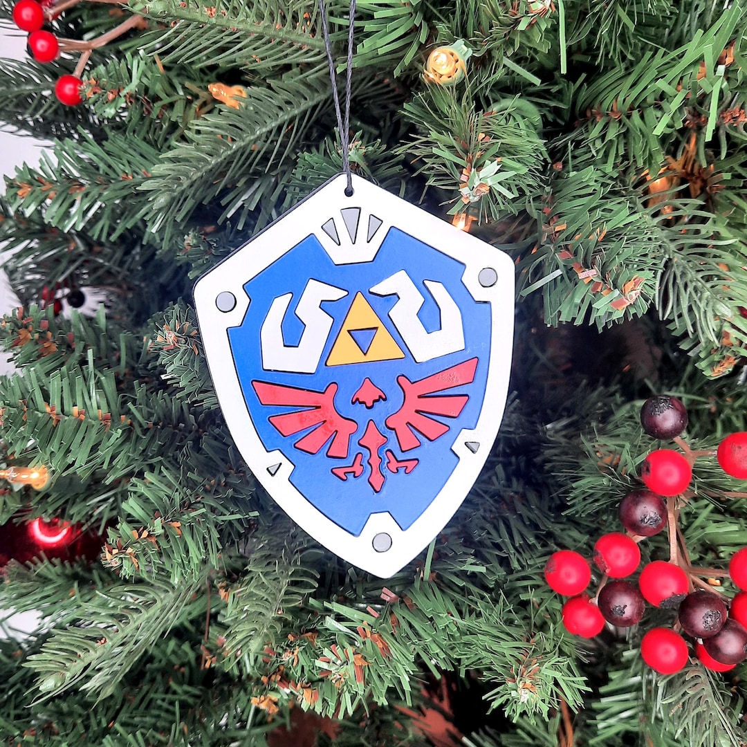 Hylian Shield Christmas Ornament Zelda Christmas Ornament Etsy