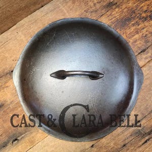 Cool story!  1920&#39;s Chicago Hardware Foundry #8 Cast Iron deep skillet lid