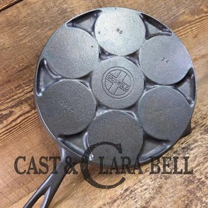 GREAT gift idea! Wagner made Griswold No. 34 Cast Iron Plett Pan with Block Logo, 2980 A