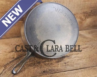 Very Rare, 1890's first series Wagner DEEP #10 Skillet.  Nickel plated patina outside and black iron inside.  What a special piece to own.