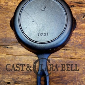 Griswold Iron Mountain #3 Cast Iron Egg Skillet with Heat Ring, 1031