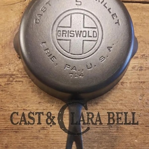 1930&#39;s Griswold #5 Cast Iron Skillet with Large Block Logo, 724.  Awesome saute skillet!