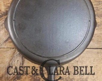 The Clara Bell Classic!  1940's Era Three notch Lodge #8E cast iron skillet.  Beautiful piece of Americana! SC24