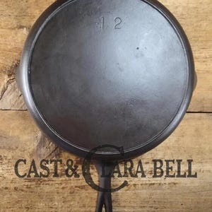 Wow. 1910-20&#39;s era Lodge #12 Cast Iron Skillet with Single Notch Heat Ring.  HUGE and perfect for large batch cooking