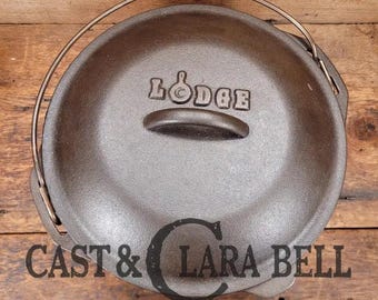 Lodge Egg Logo Dutch Oven.  Raised Lodge logo, beautiful cooker! SC24