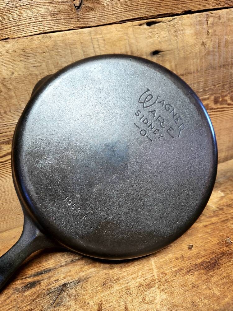 Unmarked Wagner Ware 17 Inch Cast Iron Long Griddle Circa 