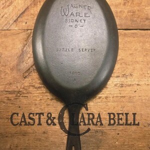 Fajitas anyone?  Unique gift idea, Wagner Ware Cast Iron Sizzle Server, 1095 A